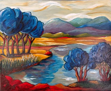 44-étang en Camargue 60x73